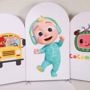 Cocomelon Backdrop 3 Panel Arch White